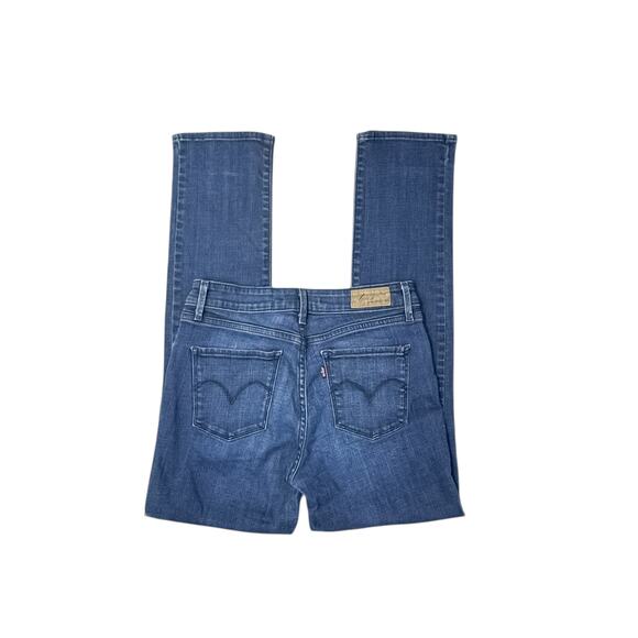 Levi's Demi Curve Slim Leg Dark Wash Jeans - Size 4/27 - Picture 4 of 10